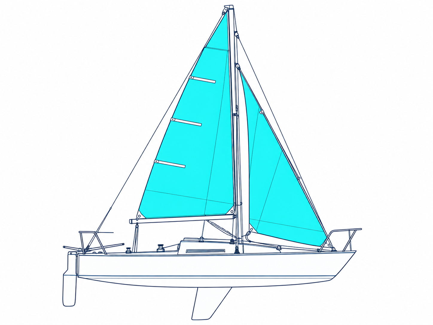 Diagrama de un velero J/24